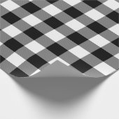 Schwarz-Weiß-Buffalo-Karo Geschenkpapier (Ecke)