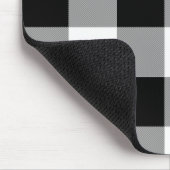 Schwarz-Weiß-Buffalo-Karo Kariert Mousepad (Ecke)