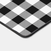 Schwarz-Weiß-Buffalo-Karo Kariert Schreibtischunterlage (Ecke)