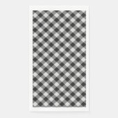 Schwarz-Weiß-Buffalo-Karo Kariert Serviette (Vorderseite)