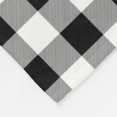Schwarz/Weiß Buffalo Karo Monogram Fleece Blanko (Ecke)