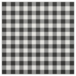 Schwarz-Weiß-Buffalo-Karo Stoff
