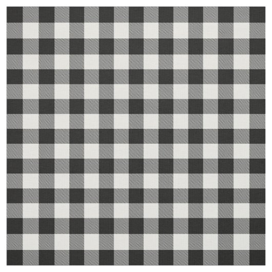 Schwarz-Weiß-Buffalo-Karo Stoff (Muster)