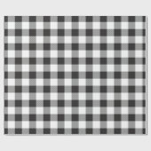 Schwarz-Weiß-Buffalo-Karo Weihnachten Geschenkpapier (Flach)