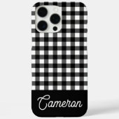Schwarz-Weiß-Buffalo-Karodeck mit individuellem Na Case-Mate iPhone Hülle (Rückseite)