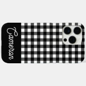 Schwarz-Weiß-Buffalo-Karodeck mit individuellem Na Case-Mate iPhone Hülle (Rückseite (Horizontal))