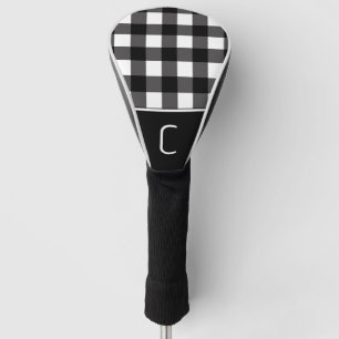 Schwarz-Weiß-Büffel-Karo-Karo-Muster Golf Headcover