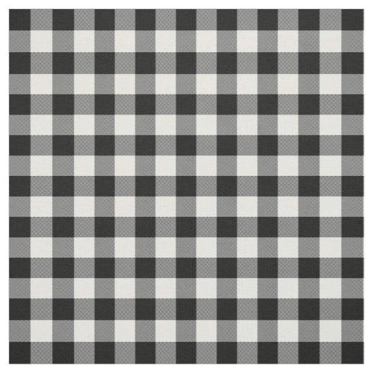 Schwarz-Weiß-Büffelkariert Stoff (Muster)