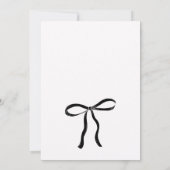 Schwarz-Weiß-Bugband Hochzeit Save The Date (Rückseite)