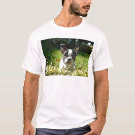 Schwarz-Weiß-Bull-Hunde-Welpe T-Shirt
