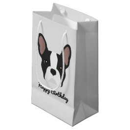Schwarz-Weiß-Bulldog-kleine Geschenktasche Kleine Geschenktüte