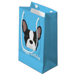 Schwarz-Weiß-Bulldog-kleine Geschenktasche Kleine Geschenktüte