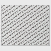 Schwarz-Weiß-Bulldog-Papier Geschenkpapier (Flach)