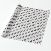 Schwarz-Weiß-Bulldog-Papier Geschenkpapier (Ungerollt)