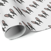 Schwarz-Weiß-Bulldog-Papier Geschenkpapier (Rolleneckpunkt)