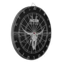 Schwarz-Weiß-Bullen-Monogramm des rustikalen Weste