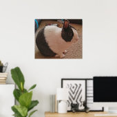 Schwarz-Weiß-Bunny-Poster Poster (Heimbüro)