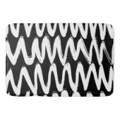 Schwarz-Weiß-Bürstenstruktur Badematte (Vorderseite)