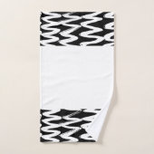 Schwarz-Weiß-Bürstenstruktur Badhandtuch Set (Handtuch)