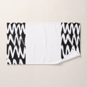 Schwarz-Weiß-Bürstenstruktur Badhandtuch Set (Handtuch)