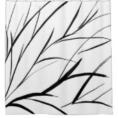 Schwarz-Weiß-Bürstenstruktur Duschvorhang (Vorderseite)