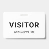 Schwarz-Weiß-Business-Visitor-Abzeichen Ausweis (Rückseite)