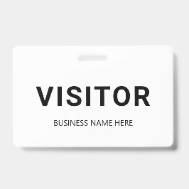 Schwarz-Weiß-Business-Visitor-Abzeichen Ausweis