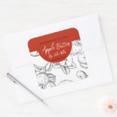 Schwarz-Weiß-Butteretikett Quadratischer Aufkleber (Umschlag)