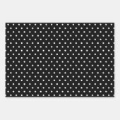 Schwarz-Weiß-Button und Polka-Punkte Geschenkpapier Set (Vorderseite 2)