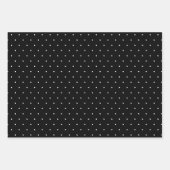 Schwarz-Weiß-Button und Polka-Punkte Geschenkpapier Set (Vorderseite 3)