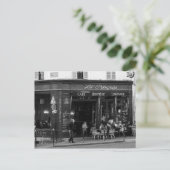 Schwarz-Weiß-Café in Montmartre, Paris Postkarte (Stehend Vorderseite)