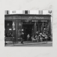 Schwarz-Weiß-Café in Montmartre, Paris