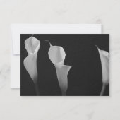 Schwarz-Weiß Calla Lilies UAWG RSVP Karte (Rückseite)