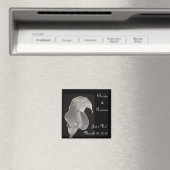Schwarz-Weiß-Calla Magnet (In Situ (Geschirrspüler))