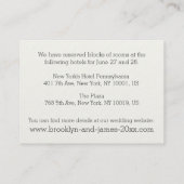 Schwarz-Weiß-Calligraphie-Karten Begleitkarte (Rückseite)