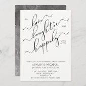 Schwarz-weiß Calligraphy Probe Dinner einladen Einladung (Vorne/Hinten)