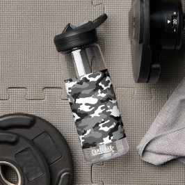 Schwarz-Weiß-Camouflage Camelbak Wasserflasche Trinkflasche