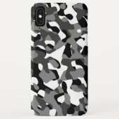 Schwarz-Weiß-Camouflage-Druckmuster Case-Mate iPhone Hülle (Rückseite)