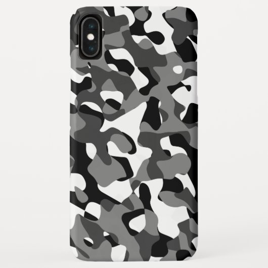 Schwarz-Weiß-Camouflage-Druckmuster Case-Mate iPhone Hülle (Rückseite)