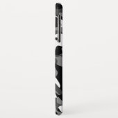 Schwarz-Weiß-Camouflage-Druckmuster Case-Mate iPhone Hülle (Hinten/Links)