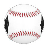 Schwarz-Weiß-Cap und Gown-Abschluss Baseball (Vorderseite)