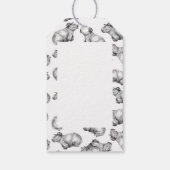 Schwarz-Weiß-Capybara Geschenkanhänger (Rückseite)