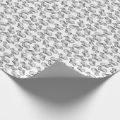 Schwarz-Weiß-Capybara Geschenkpapier (Ecke)