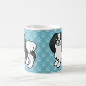 Schwarz-Weiß-Cartoon-Hund Kaffeetasse (Mittel)