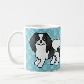 Schwarz-Weiß-Cartoon-Hund Kaffeetasse (Links)