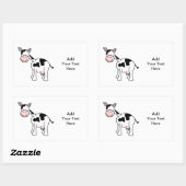 Schwarz-Weiß-Cartoon. Rechteckiger Aufkleber (Blatt)