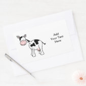 Schwarz-Weiß-Cartoon. Rechteckiger Aufkleber (Umschlag)