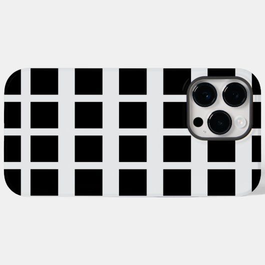 Schwarz-weiß Case-Mate iPhone Hülle (Rückseite (Horizontal))