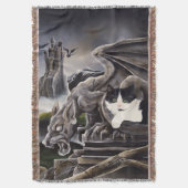 Schwarz-weiß Cat Gargoyle Decke (Vorderseite Vertikal)