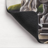 Schwarz-weiß Cat Gargoyle Mousepad (Ecke)